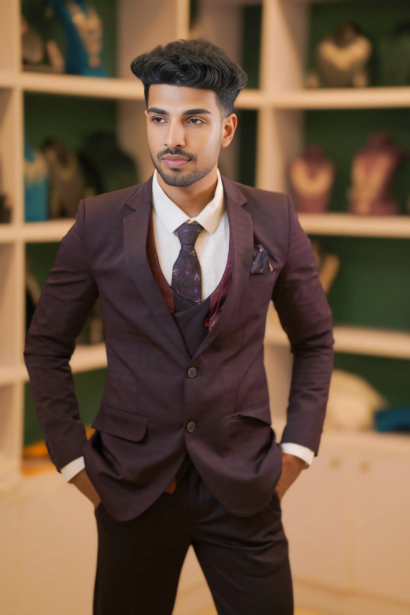 Chocolate Brown Three-Piece Suit