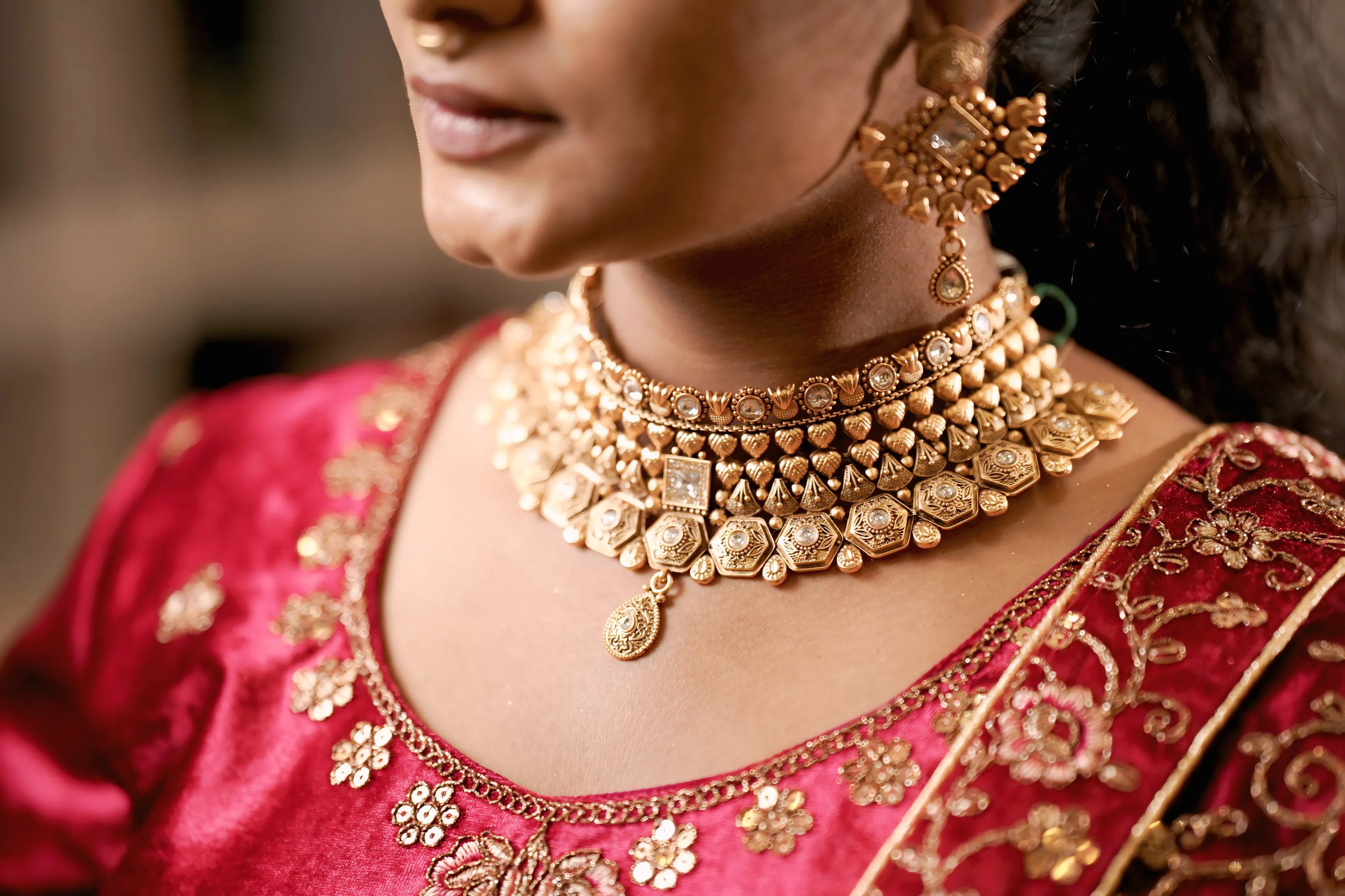 Maroon Silk Bridal Lehenga