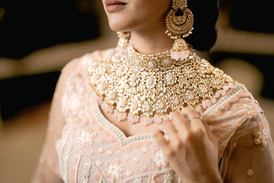 Peach Embroidered Lehenga
