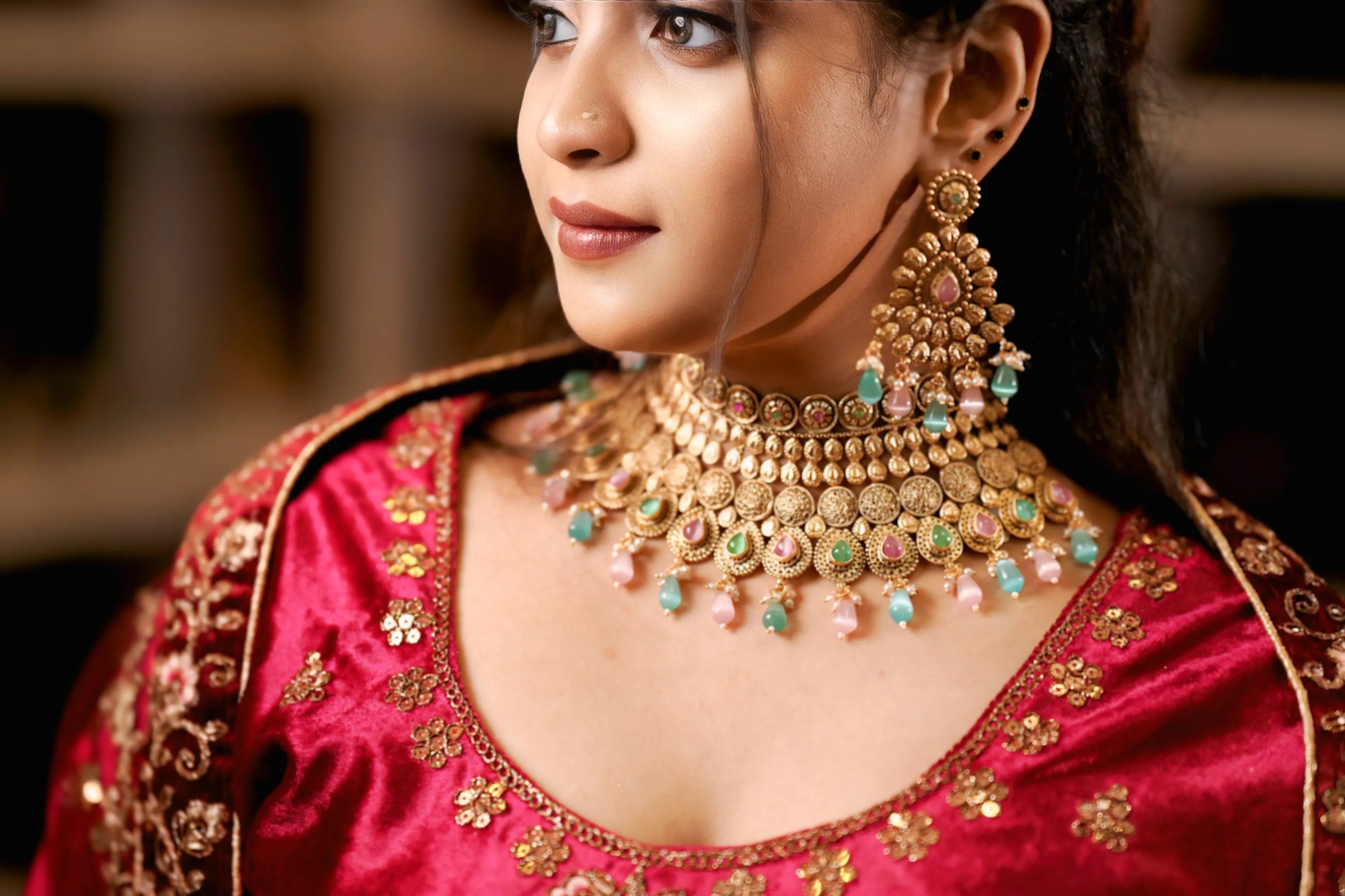 Deep Red Bridal Lehenga