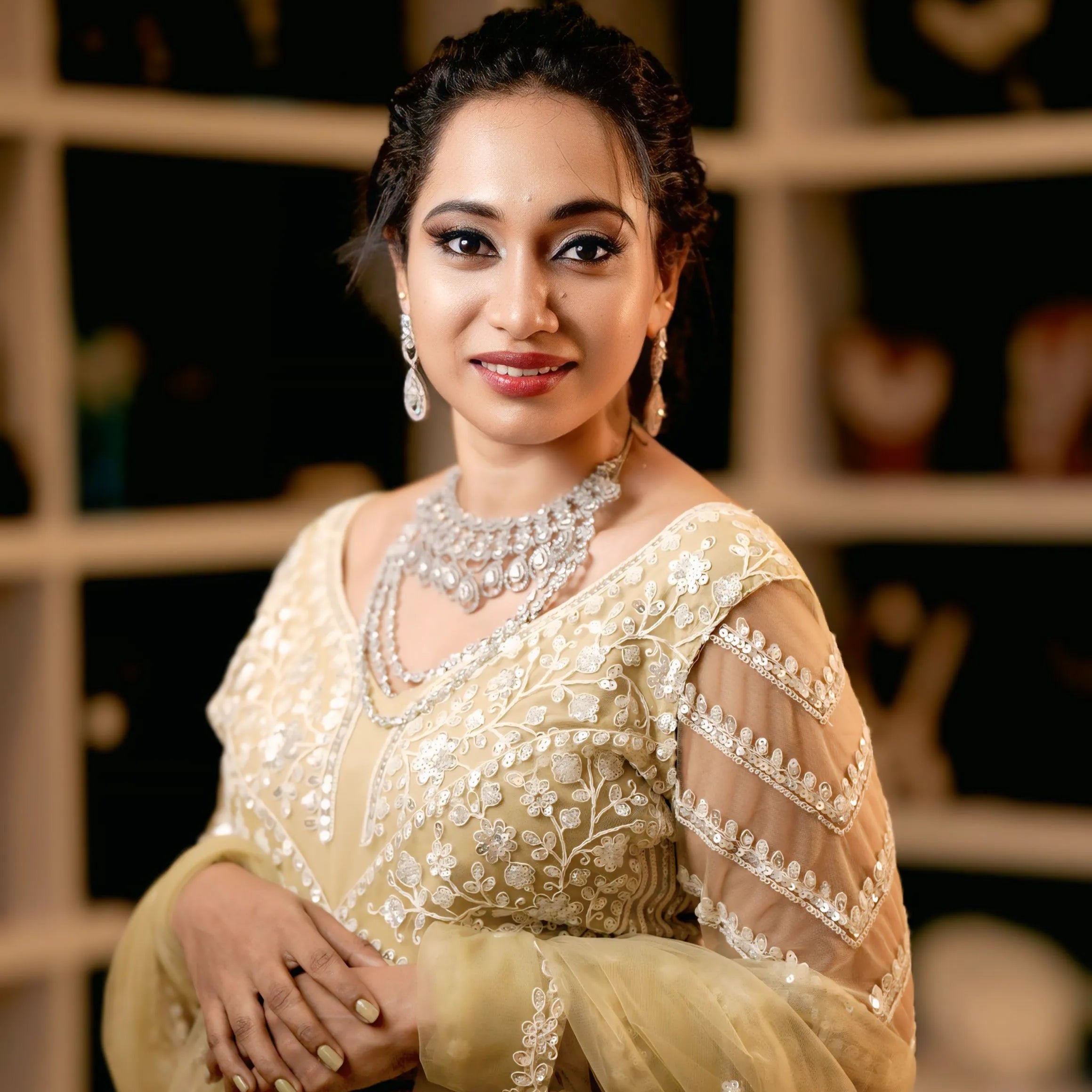 Ivory Embroidered Designer Lehenga