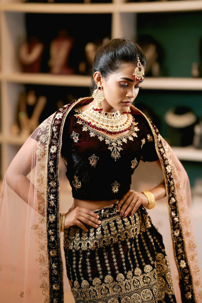 Purple Wine Lehehnga