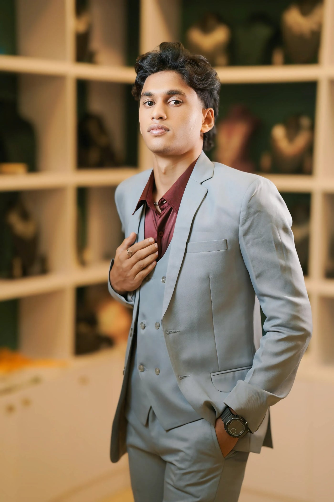 Light Grey Three-Piece Suit