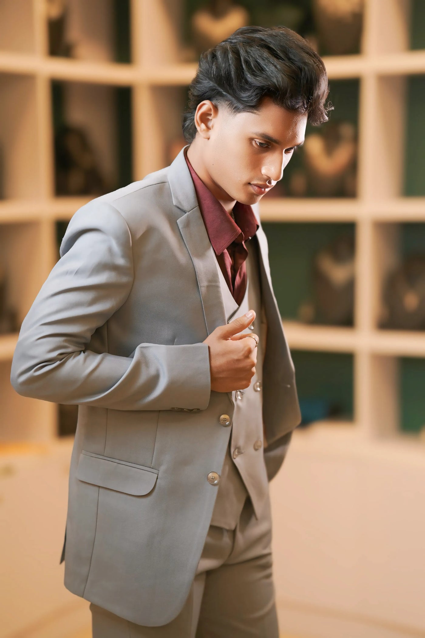 Light Grey Three-Piece Suit