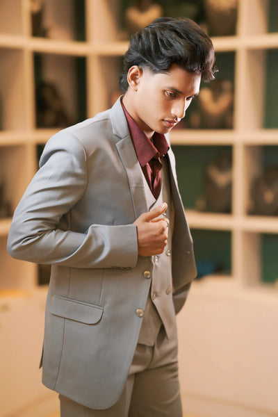 Light Grey Three-Piece Suit