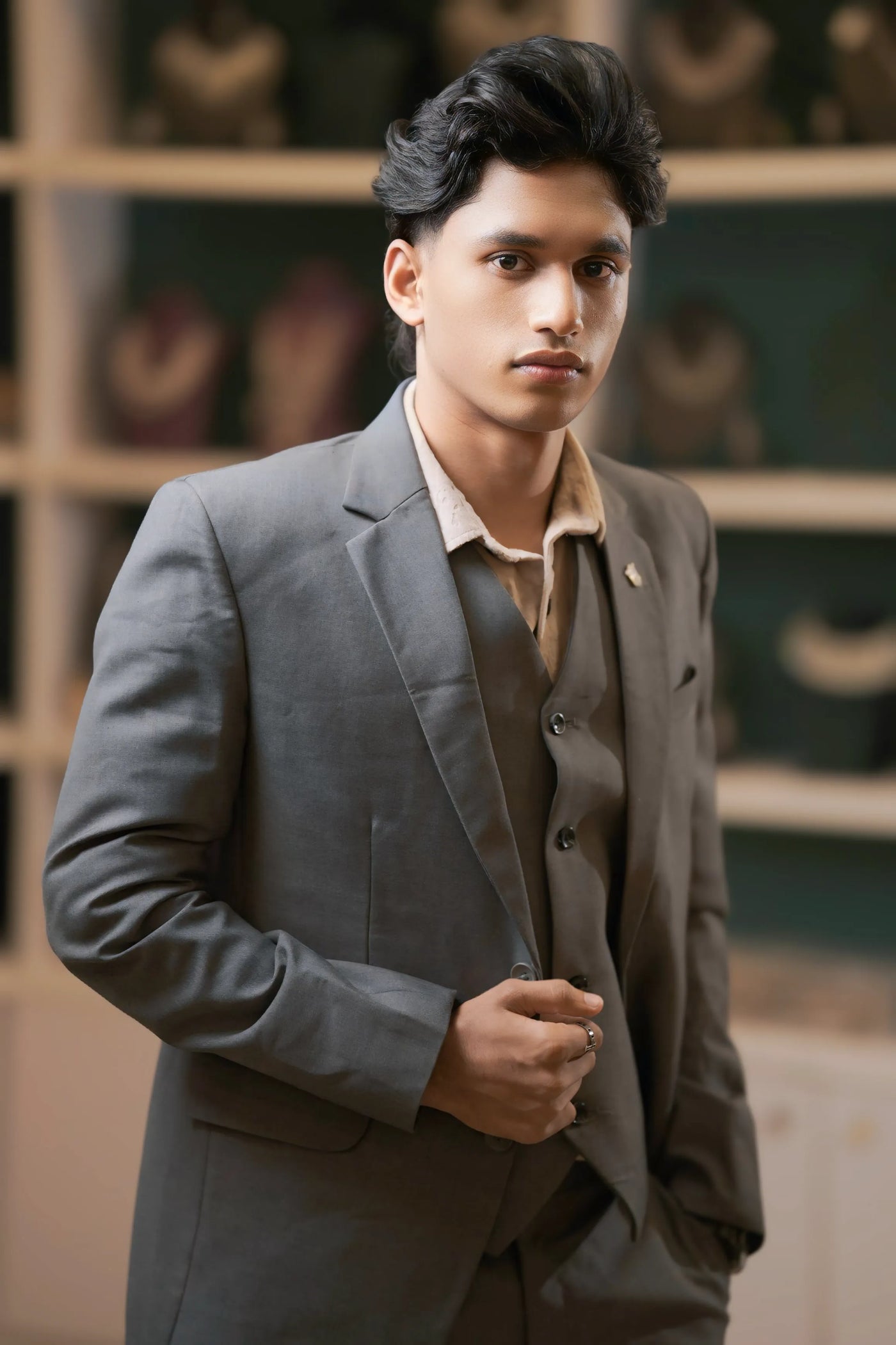 Grey Three-Piece Suit