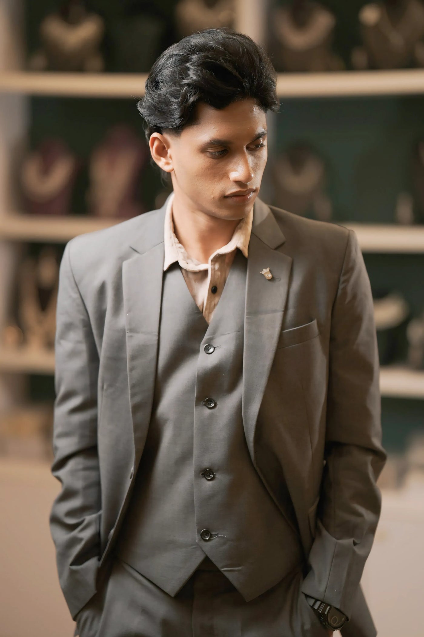 Grey Three-Piece Suit