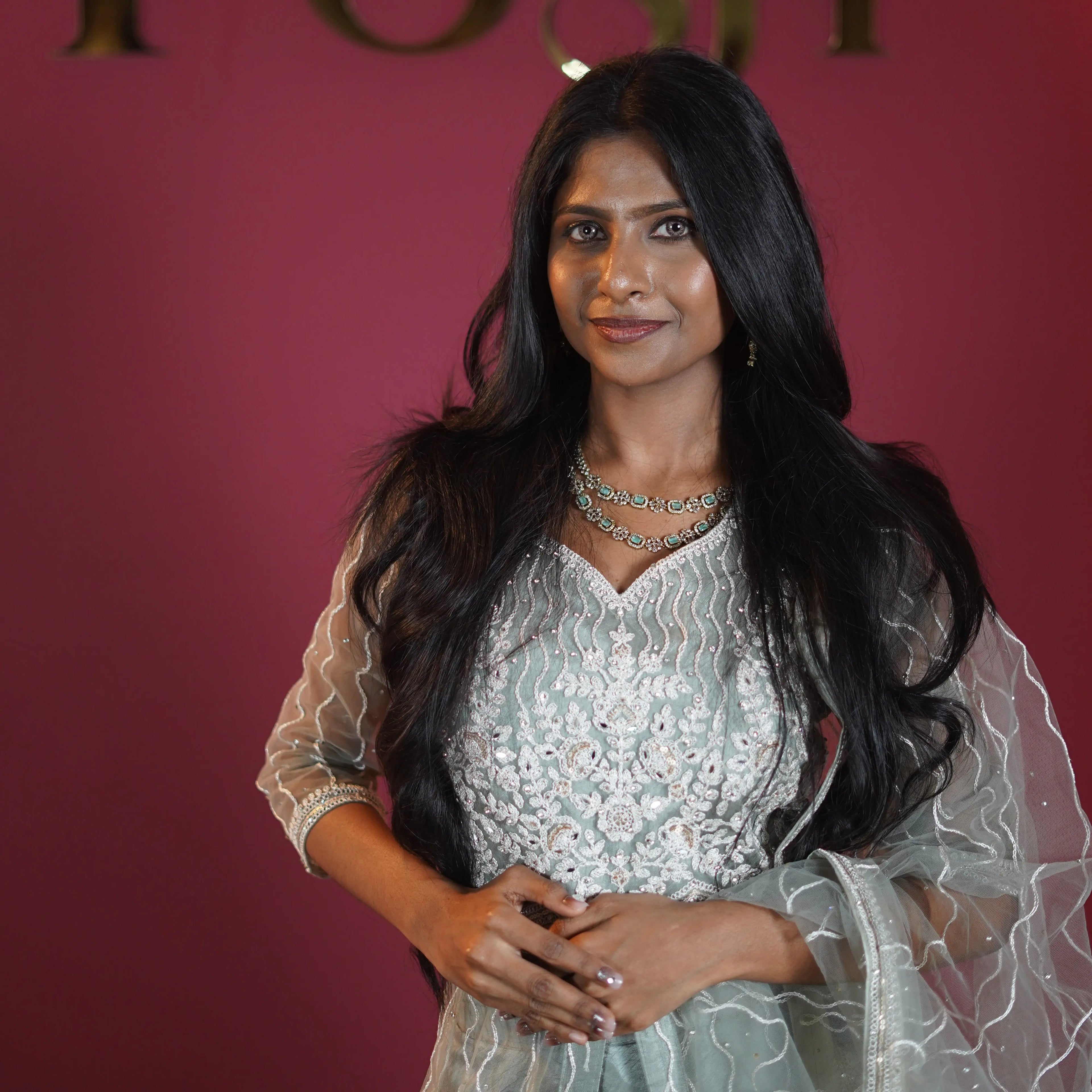 pastel mint green embroidered designer lehenga with dupatta available at Posh Wedding Rental Kerala lehenga rental