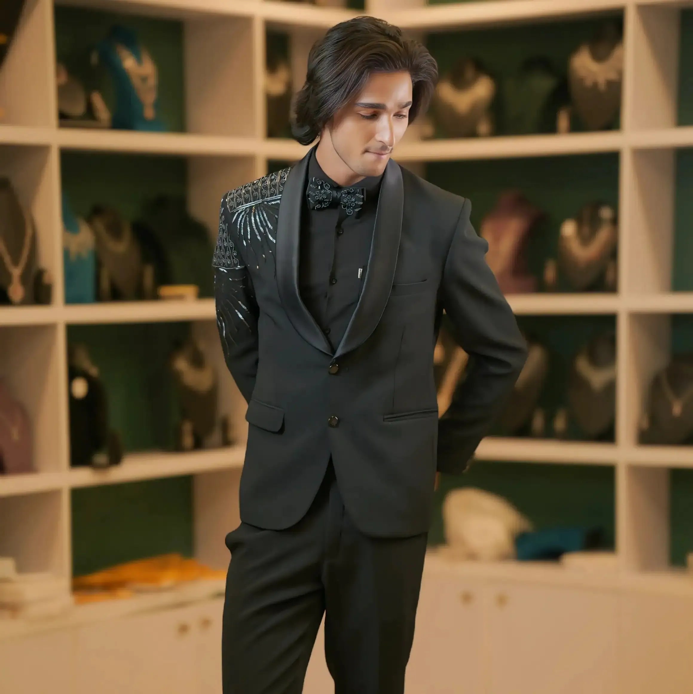 Black Designer Tuxedo Rental Kerala