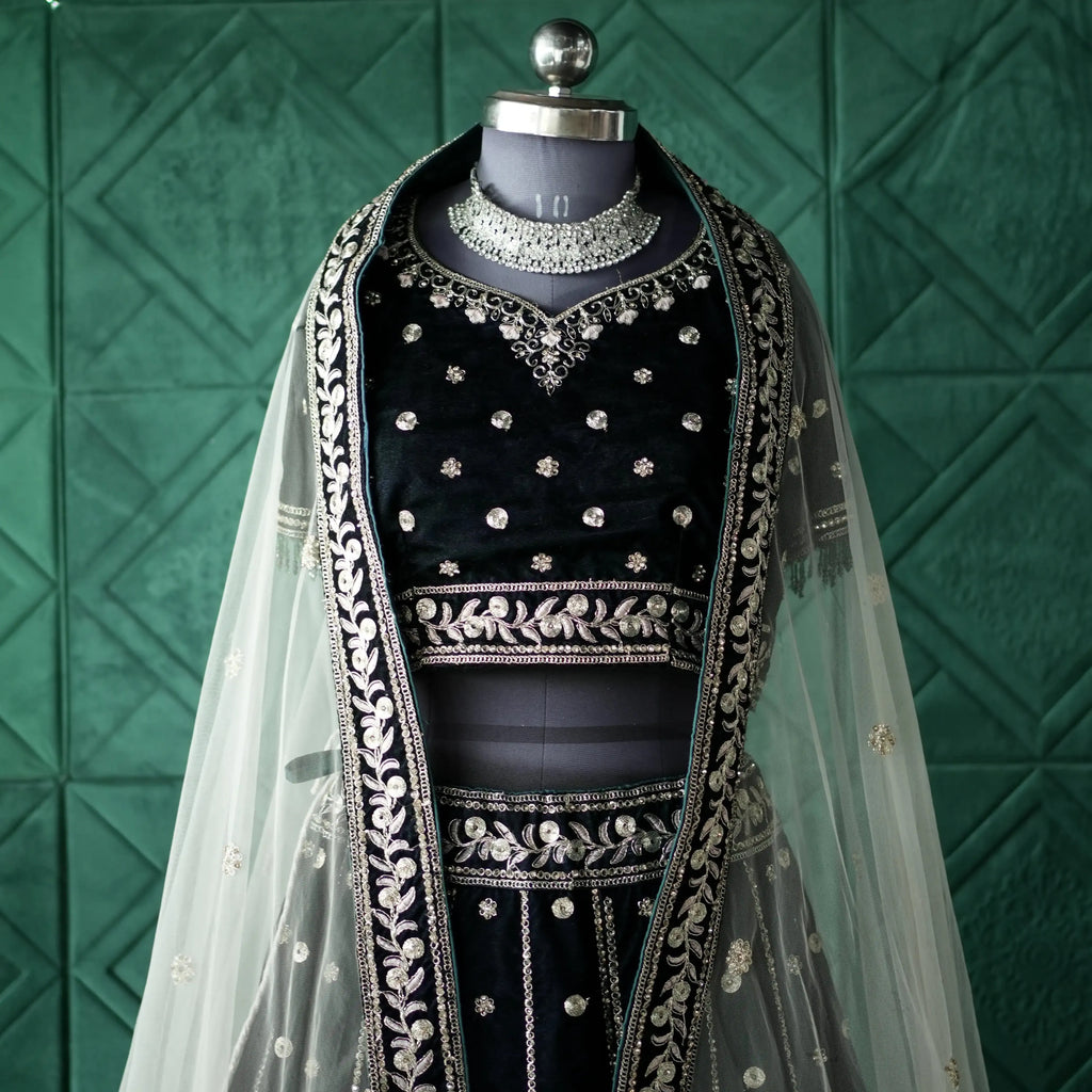embroidered bridal lehenga rental kerala