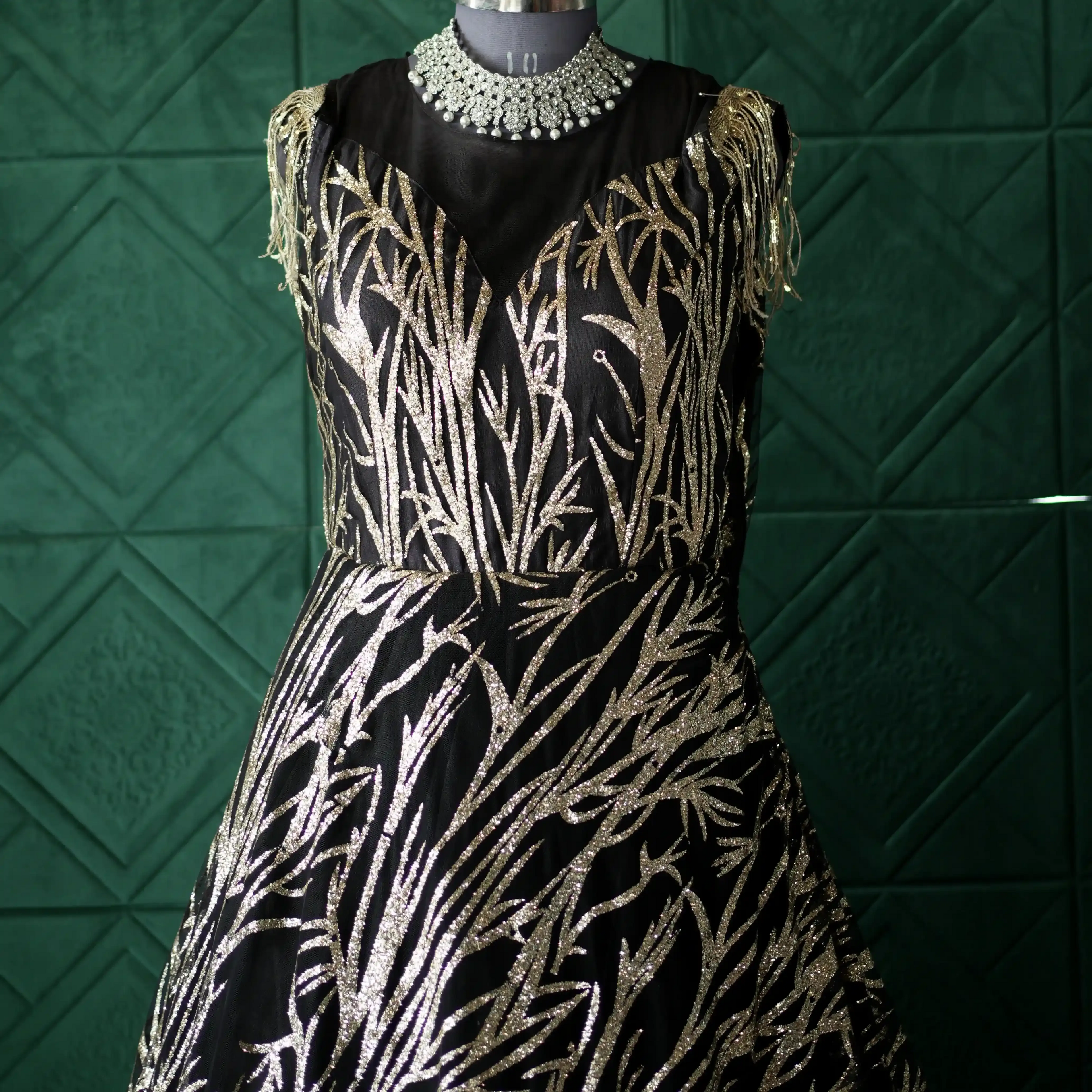 women black gown wedding attire rental bride to be dress