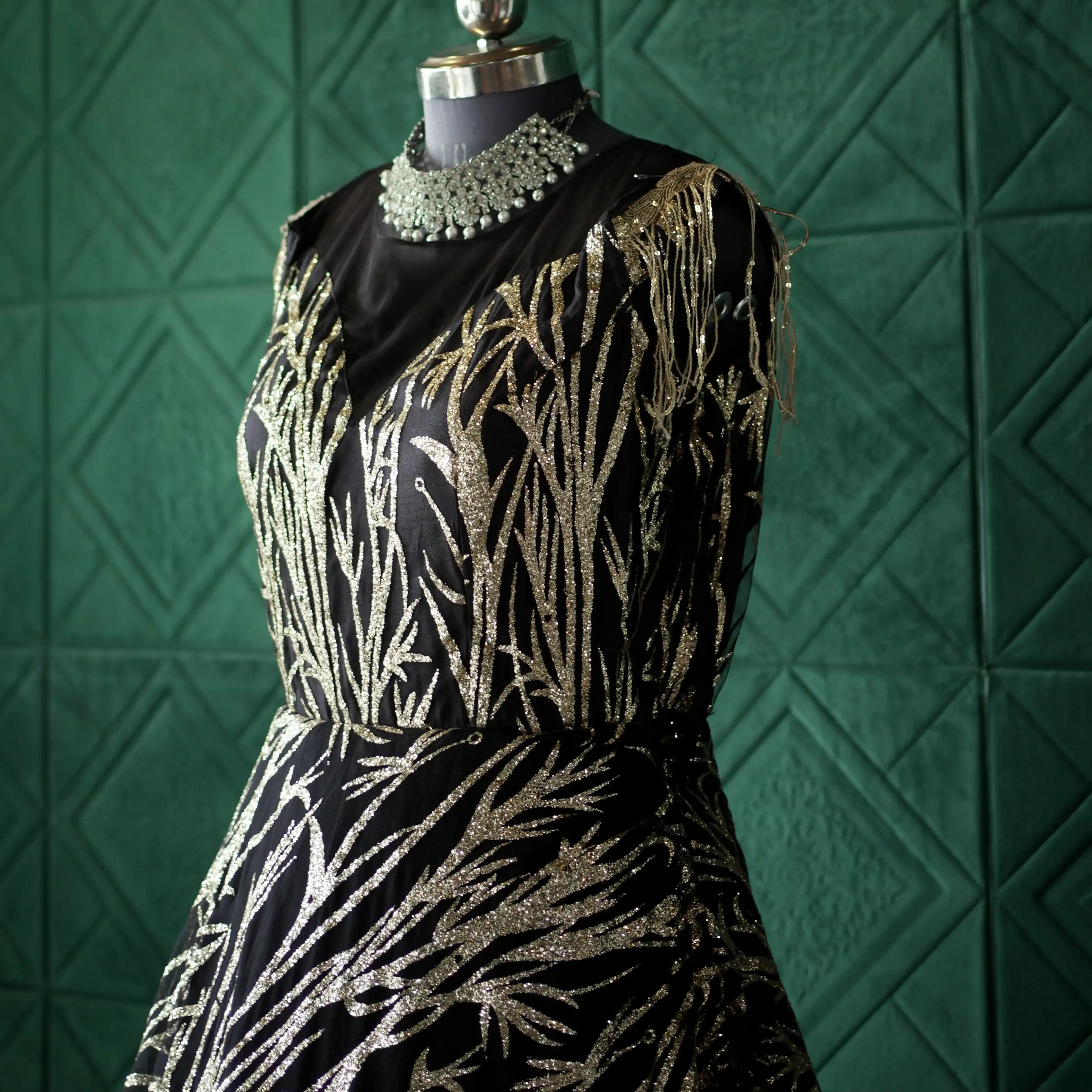 black evening gown wedding clothes rental party fashion