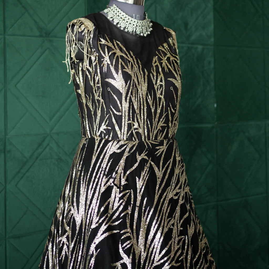 designer black gown wedding outfit rentals reception dress
