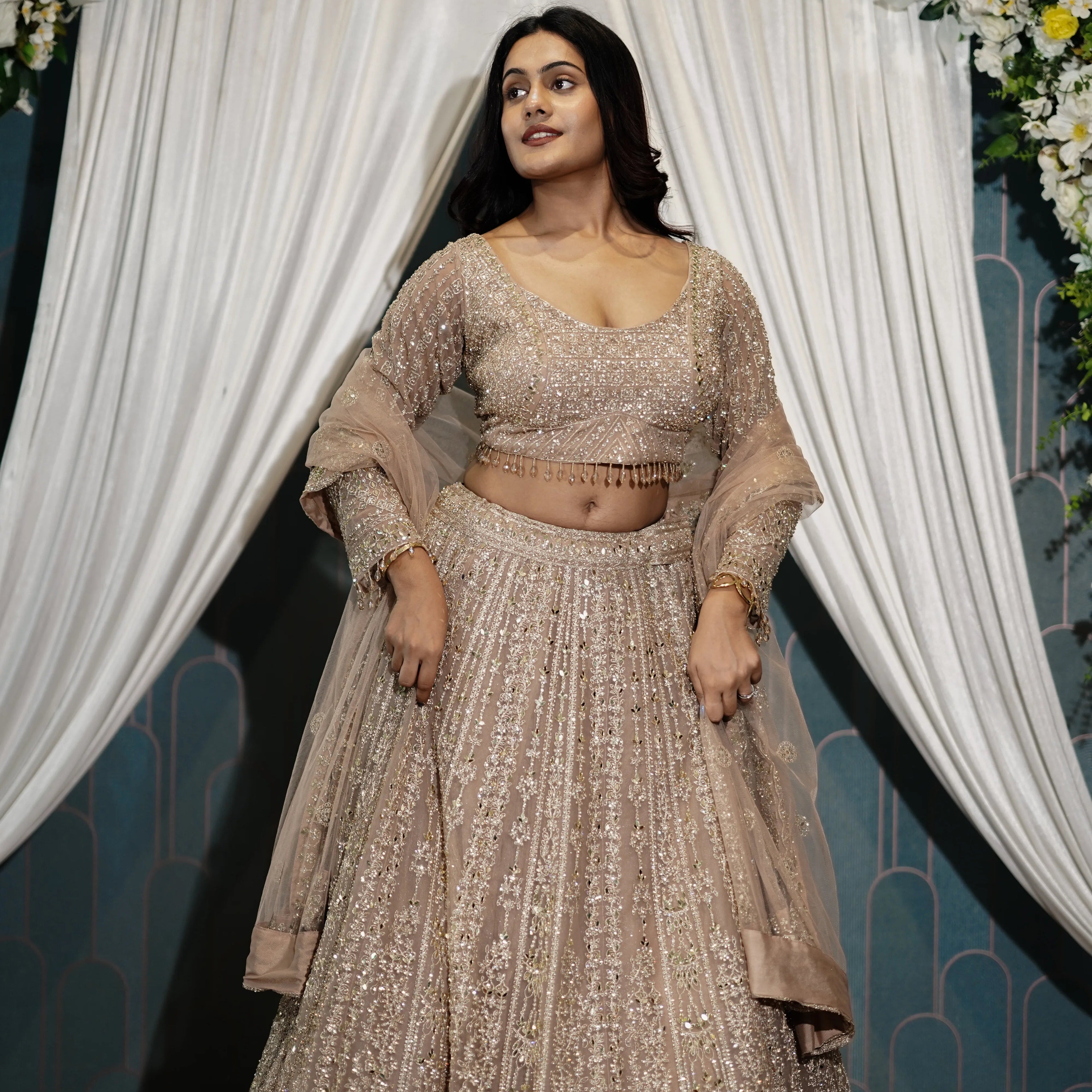 Champagne Gold Bridal Lehenga