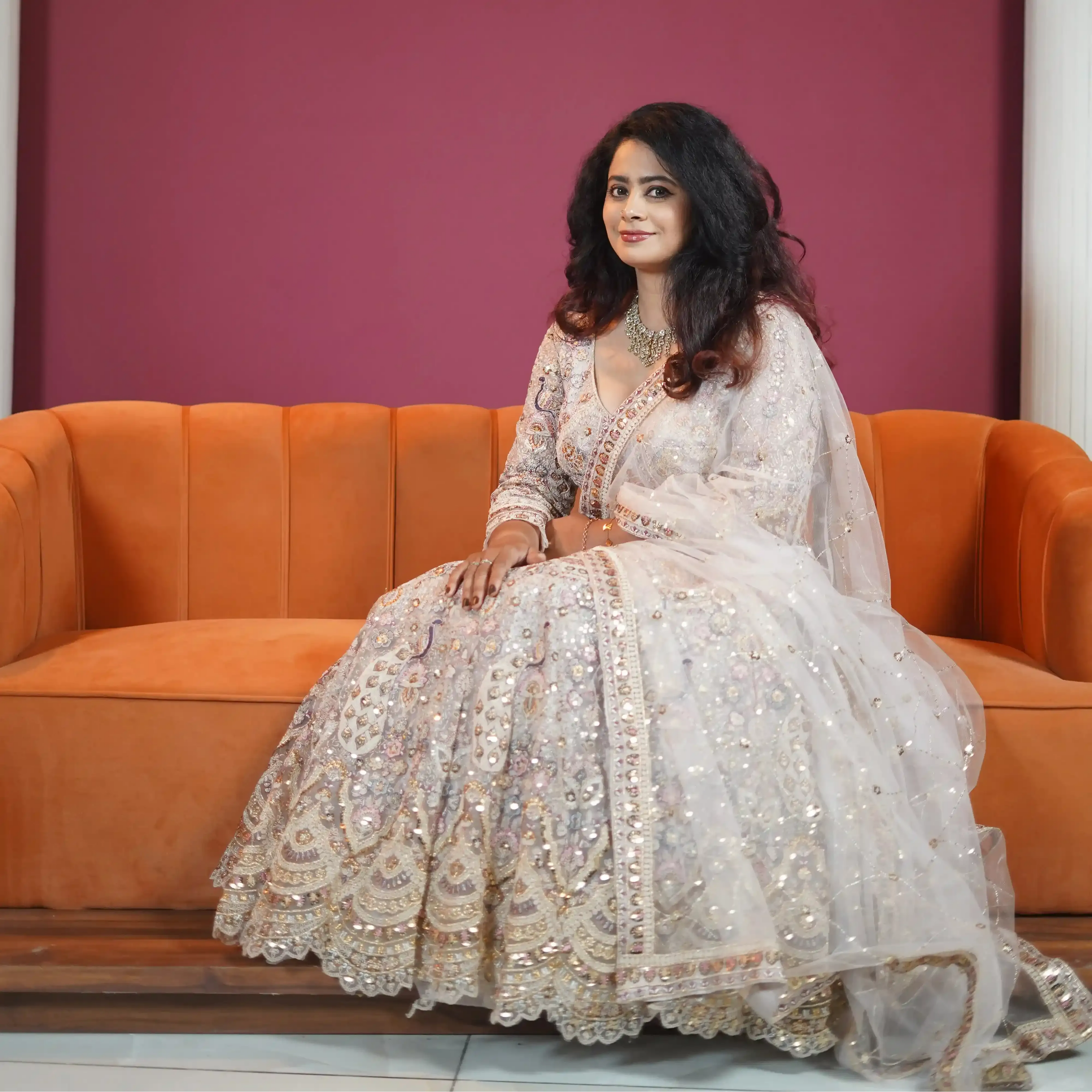 Ivory Bridal Lehenga Rental Kerala