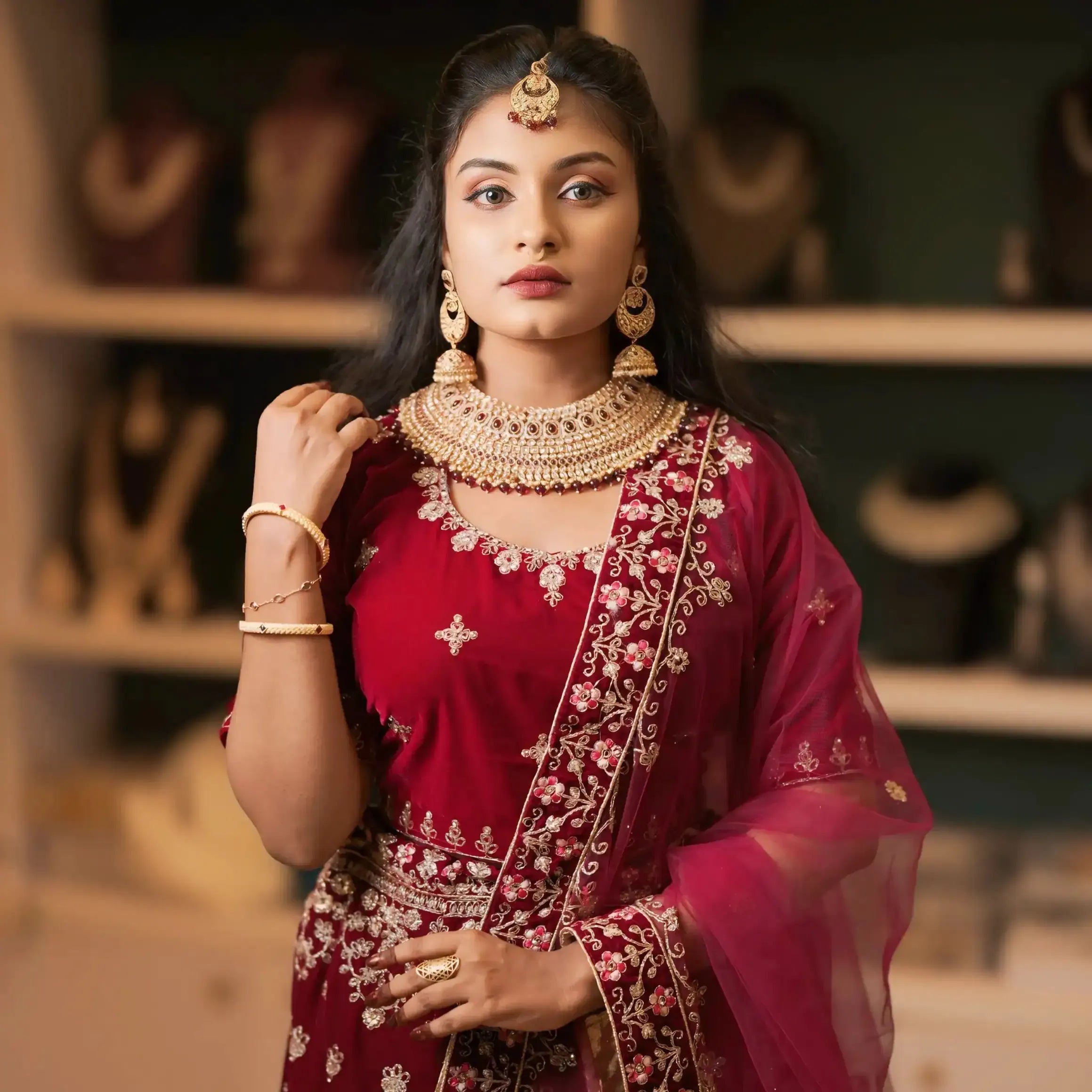 designer maroon lehenga bridal dress rental wedding outfit rentals