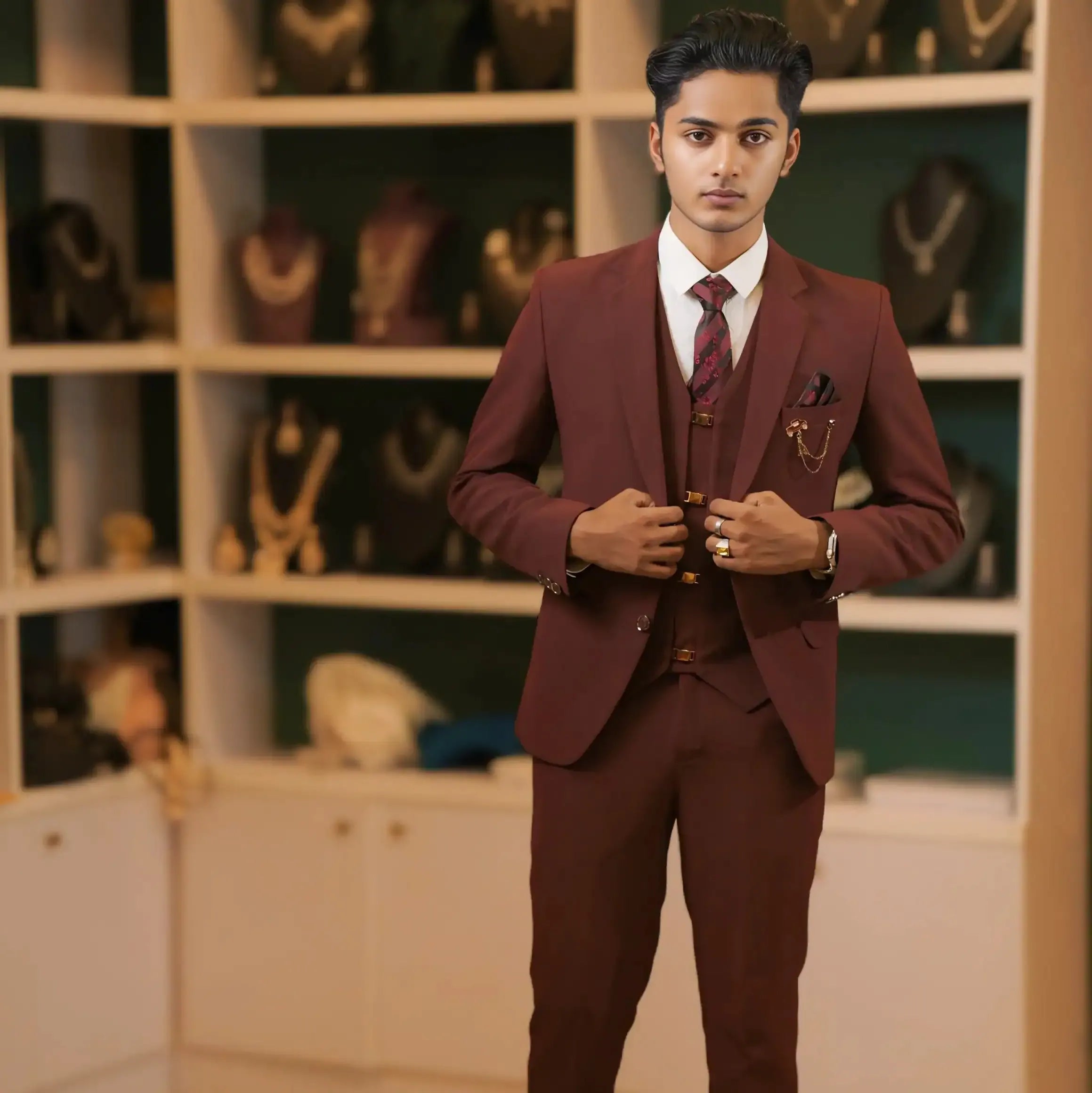 maroon suit wedding outfit rentals formal groom wear