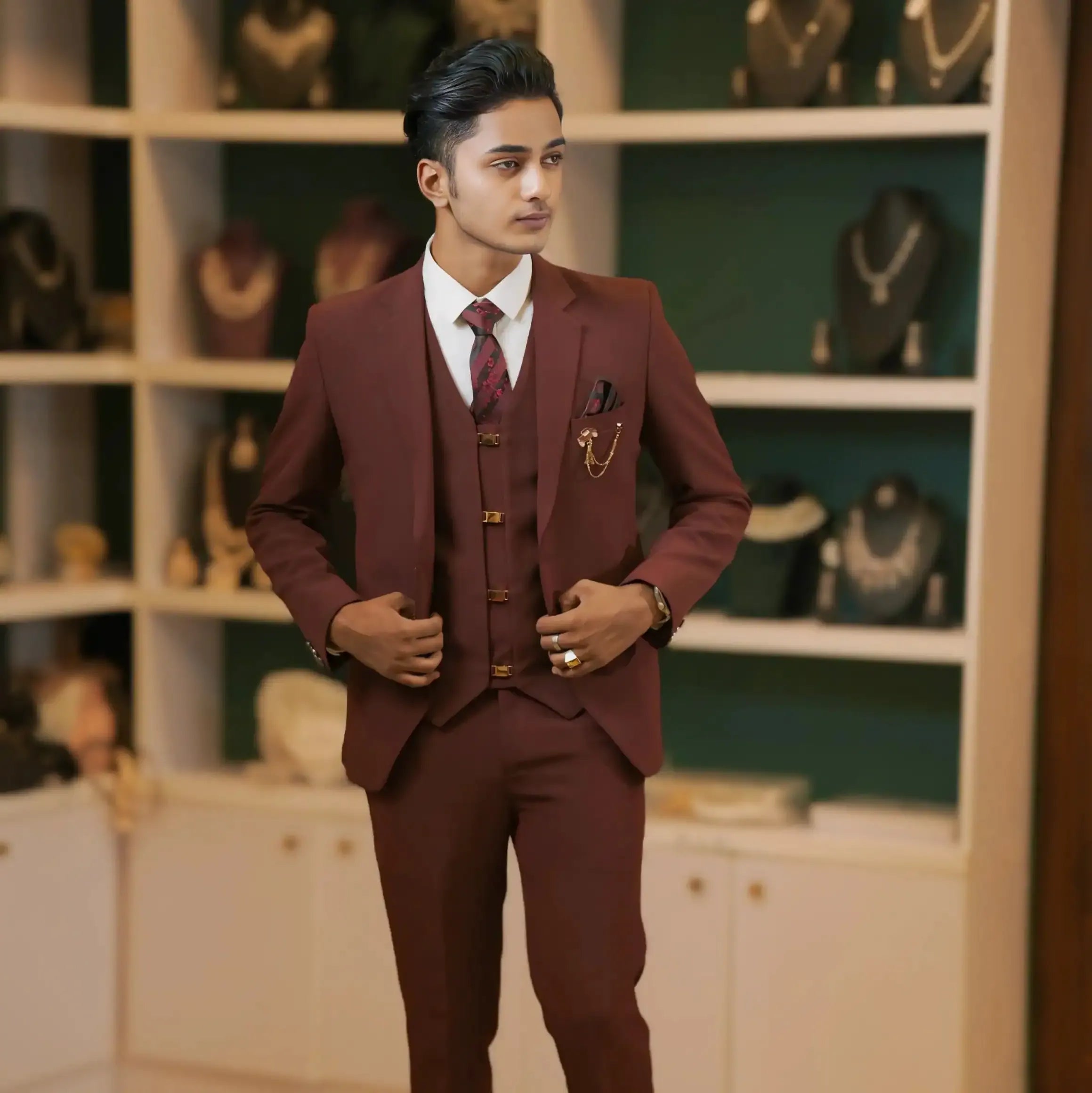 three piece suit wedding clothes rental reception style
