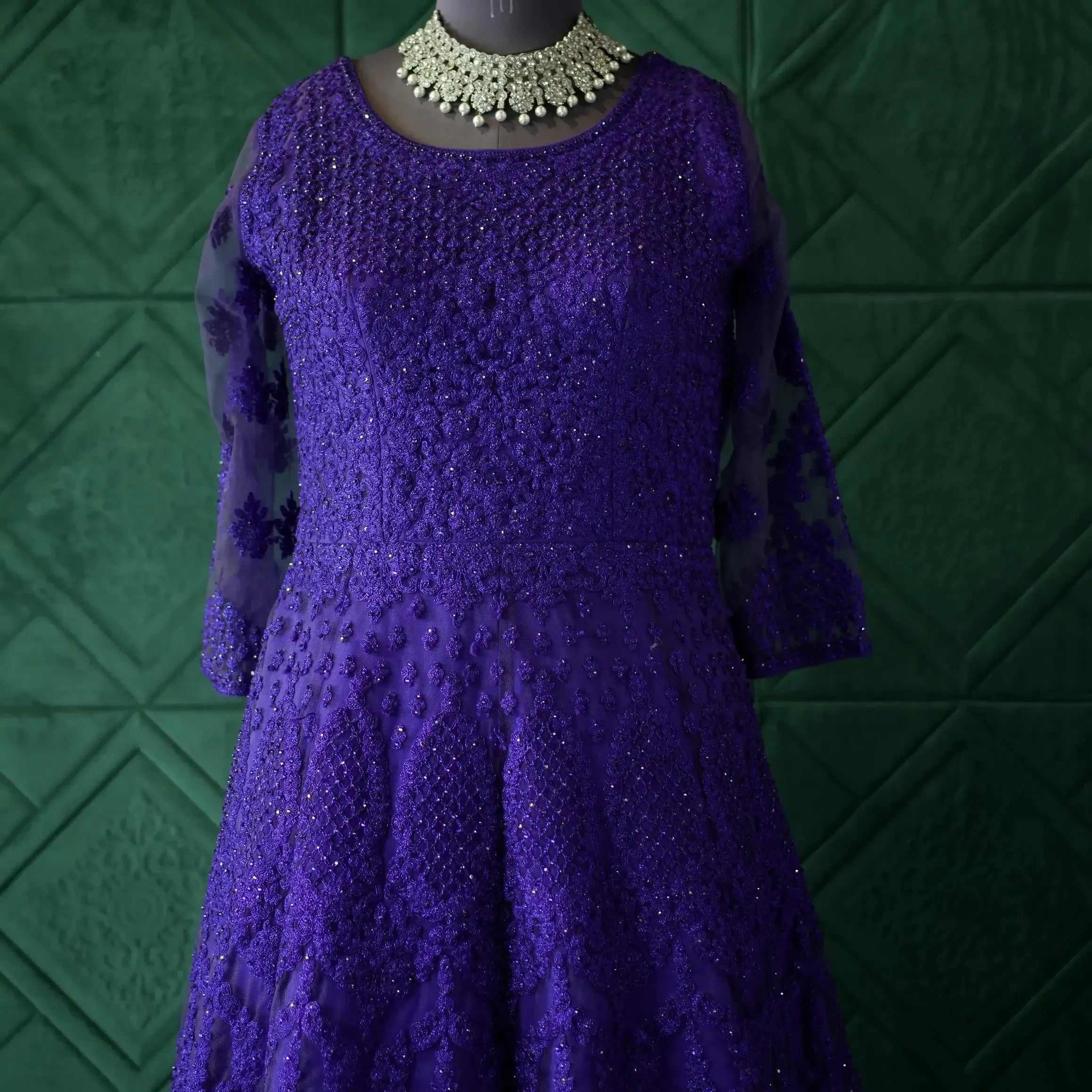 blue sharara set wedding outfit rentals party wear kerala