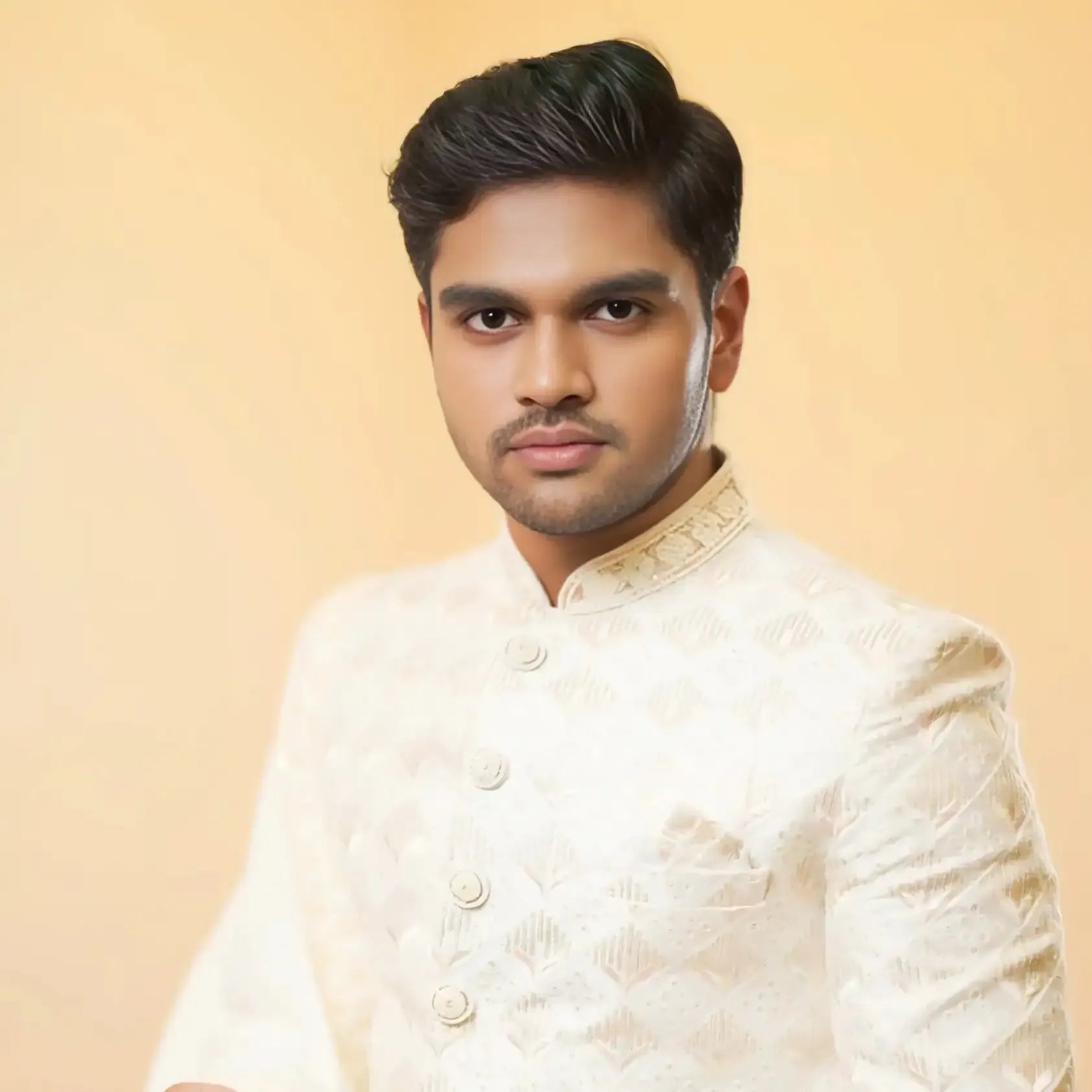 off white sherwani wedding dress rental kerala