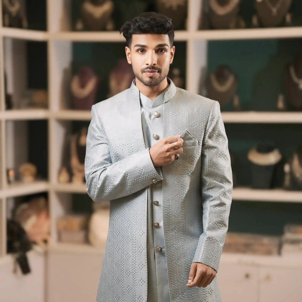 groom sherwani wedding outfit rentals pastel style