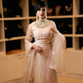 peach lehenga wedding dress rental kerala