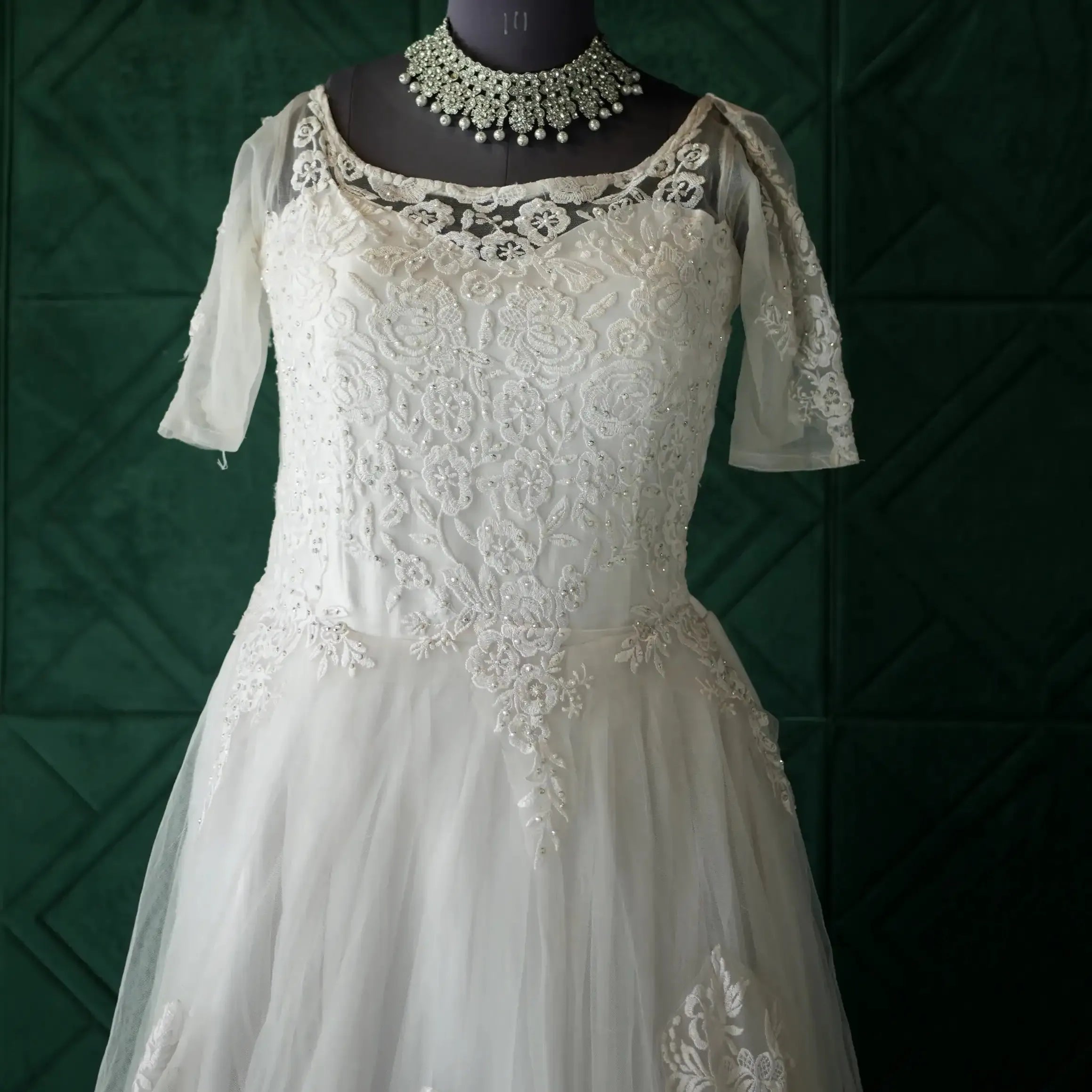 elegant white bridal gown for church wedding