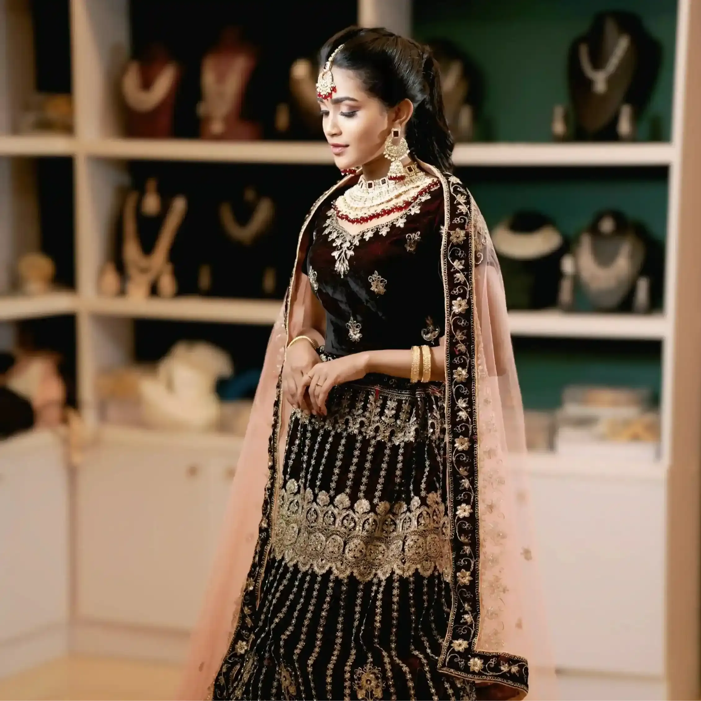 embroidered lehenga wedding clothes rental bridal style