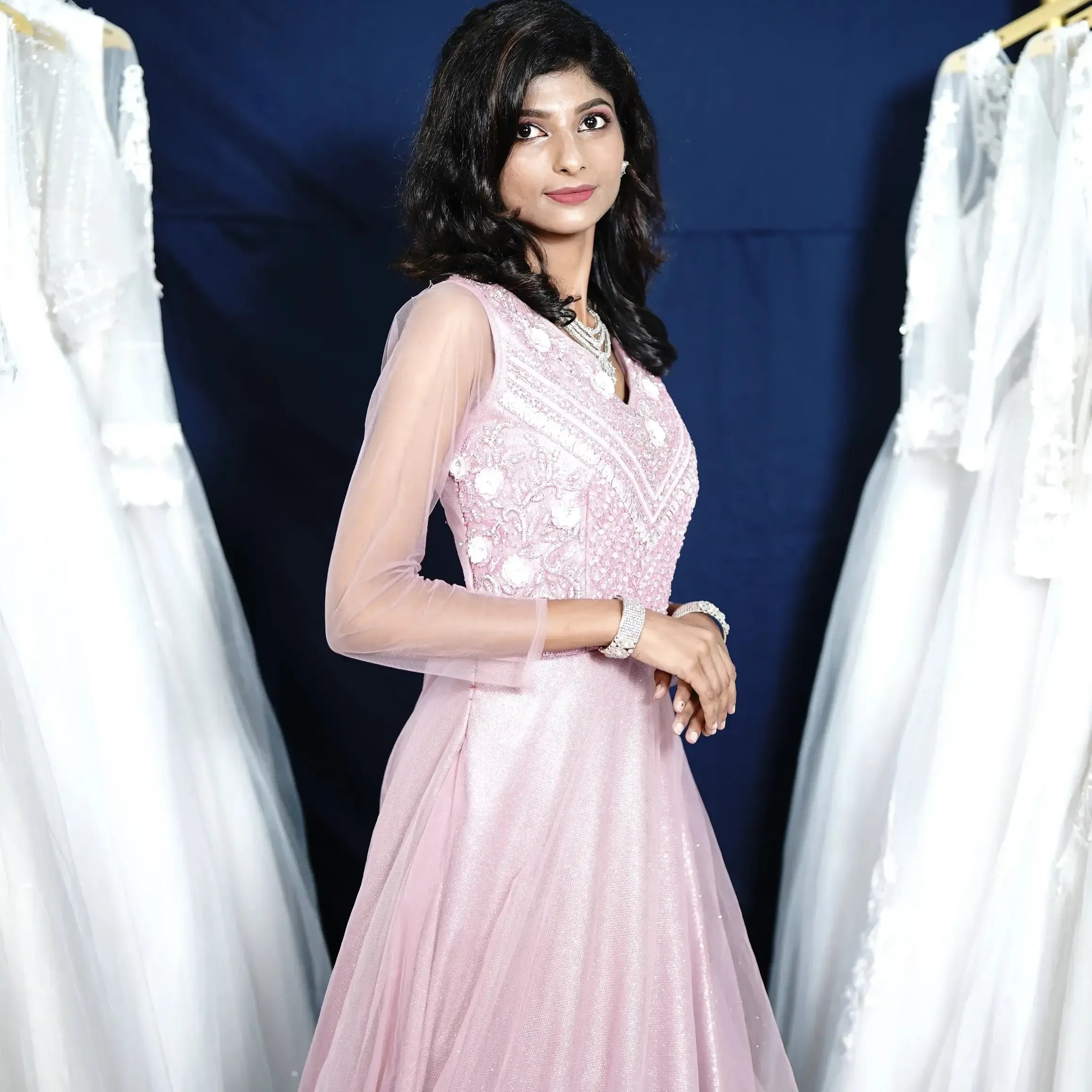 blush pink bridal gown wedding dresses on rent near me quality wedding dresses posh wedding rental kerala