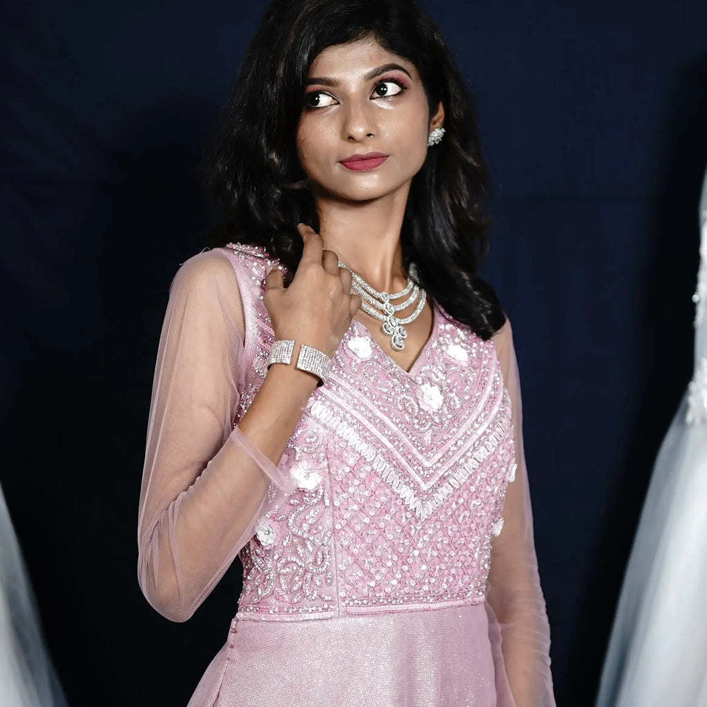 blush pink bridal gown wedding dresses on rent near me quality wedding dresses posh wedding rental kerala