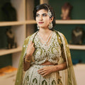 sage green lehenga wedding dress rental kerala
