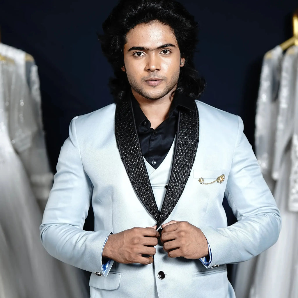 Sky Blue Designer Suit