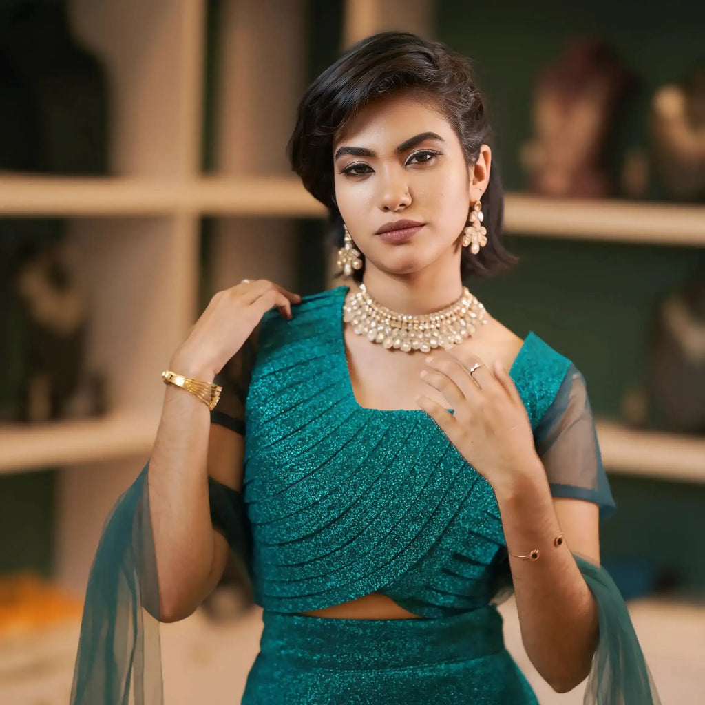 green lehenga wedding clothes rental reception wear