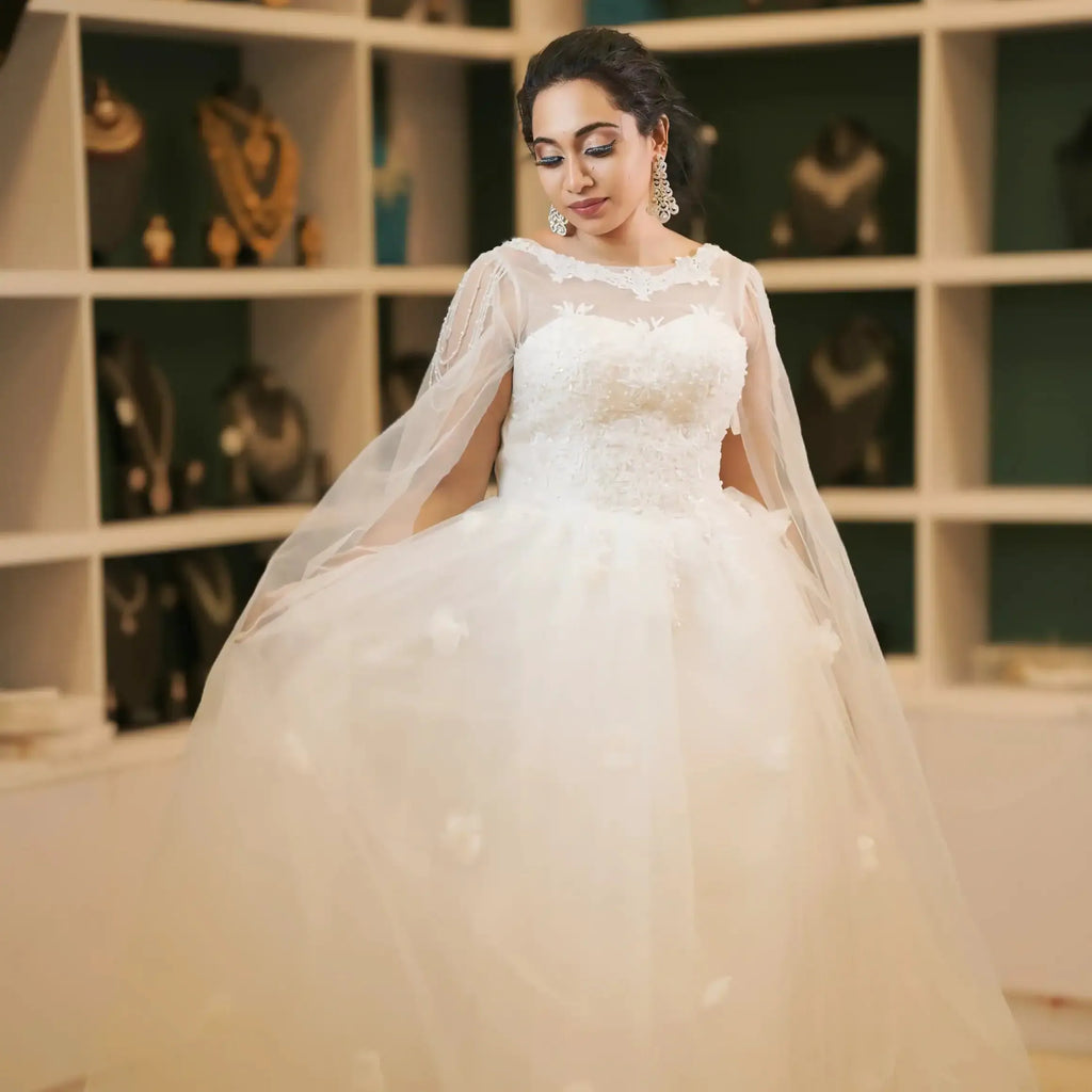 designer bridal gown wedding attire rental kerala