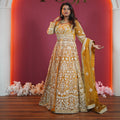 Golden Arabic Designer Lehenga